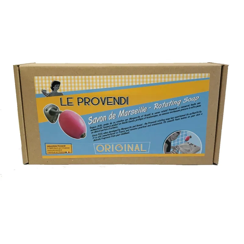 Provendi Wall Mounted Rotating Soap Holder with Rose Soap-3